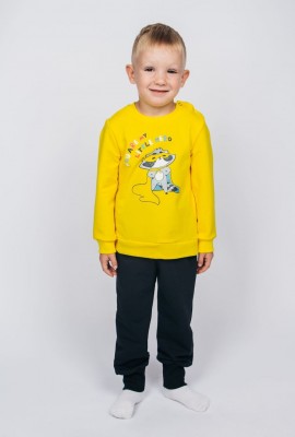 Костюм для мальчика 11241 - графитовый-желтый