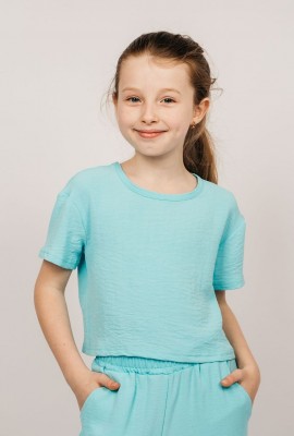 Блузка для девочки 05113 - голубой